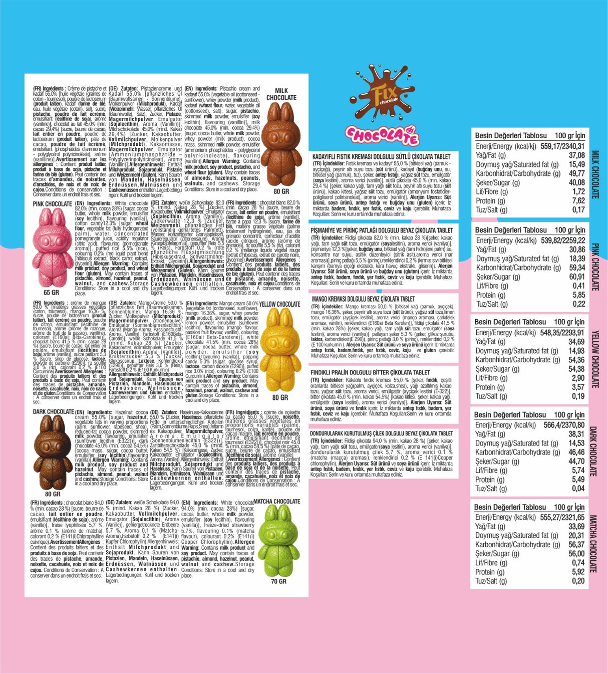 أرنب غامض قابل للجمع إصدار محدود بنكهة الشوكولاتة - متنوع (60غ-80غ)