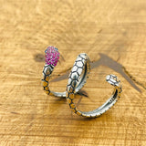 Adjustable Amethyst Snake Ring - TryAladdin