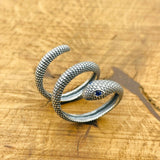 Adjustable Blue Snake Eyes Ring - TryAladdin