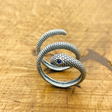 Adjustable Blue Snake Eyes Ring - TryAladdin