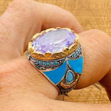 Amethyst Oval Ring Jewelry - TryAladdin