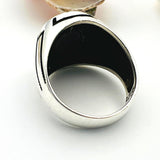 Black Onyx Men's Silver Ring - TryAladdin