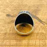 Black Onyx Silver Ring - TryAladdin