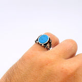 Blue Turquoise Sword Ring Jewelry - TryAladdin