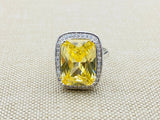 Citrine Ladies Silver Ring - TryAladdin