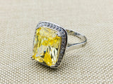 Citrine Ladies Silver Ring - TryAladdin