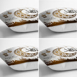 Crescent and Ramadan Lantern Ramadan Kareem Motif Runner and Cushion Pillow Cover Set - TryAladdin