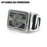 Discover the Essence of Freedom with our 925K Sterling Silver Harley Davidson Ring - TryAladdin