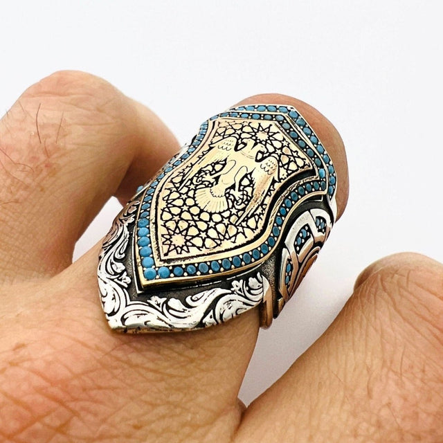 Double Headed Eagle Thumb Ring - TryAladdin