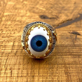 Evil Eye Silver Men’s Ring - TryAladdin