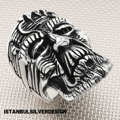 Frankenstein Silver Ring - TryAladdin