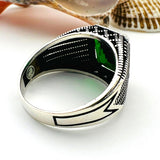 Green Emerald Square Men’s Ring - TryAladdin