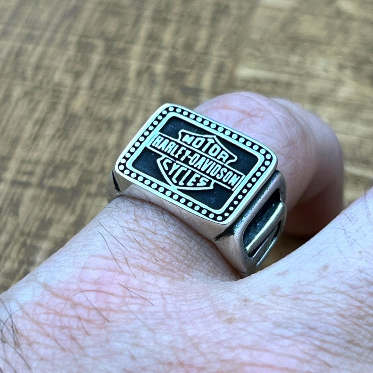 Harley Davidson 925K Sterling Silver Ring - TryAladdin