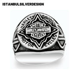 Harley Davidson 925K Sterling Silver Ring - TryAladdin