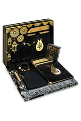 Kaaba Cover Patterned Ultra Plus Chenille Prayer Rug Set - TryAladdin