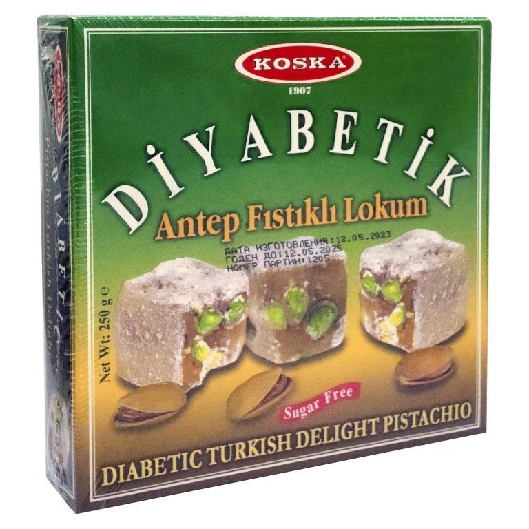 Koska | Sugar - Free, Diabetic Turkish Delight with Whole Pistachios - TryAladdin