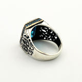 Men's Aquamarine Blue Stone Ring - TryAladdin