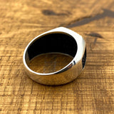 Men's Black Onyx Silver Ring - TryAladdin