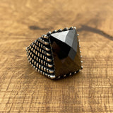 Men's Black Zircon Ottoman Ring - TryAladdin