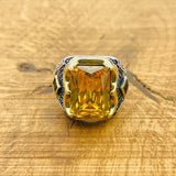 Men's Citrine Stone Ring - TryAladdin