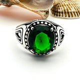 Men's Green Emerald Stone Ring - TryAladdin