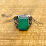 Men's Green Paraiba Ring - TryAladdin