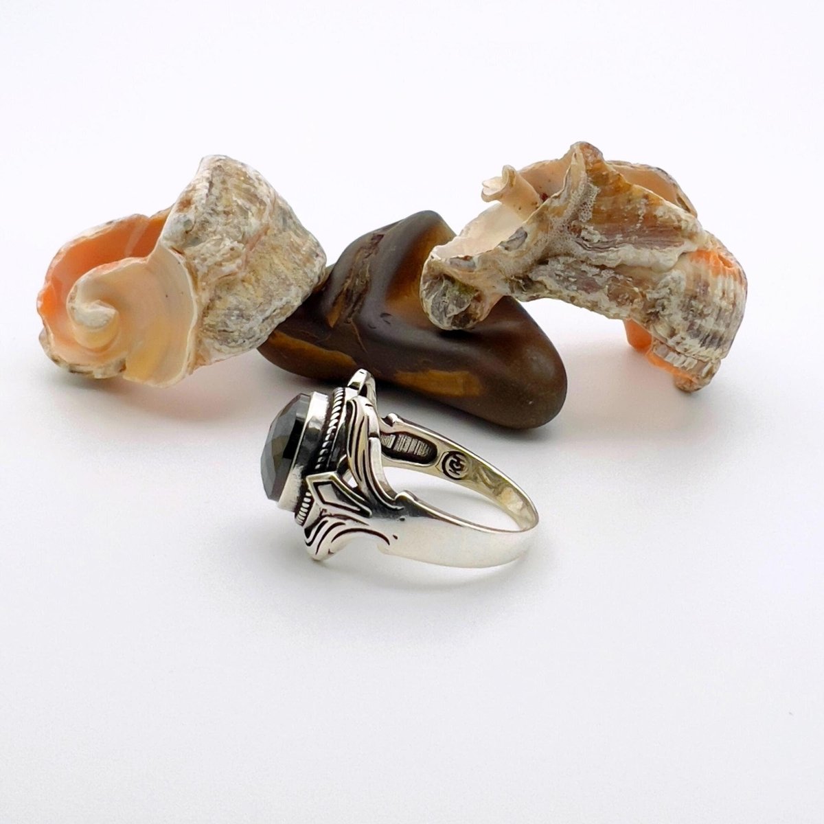 Men's Handmade Onyx Silver Ring - TryAladdin