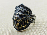 Men's Lion Design Silver Ring - TryAladdin