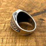 Men’s Micro Onyx Silver Ring - TryAladdin