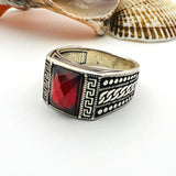 Men's Red Ruby Stone Ring - TryAladdin