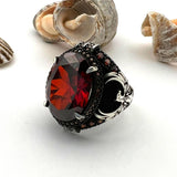 Men's Ruby Eagle Ottoman Ring - TryAladdin