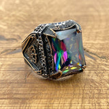 Men’s Square Amethyst Ottoman Ring - TryAladdin