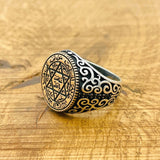 Men's Star of David Silver Ring - TryAladdin