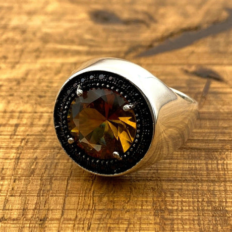 Men's Sultanite Gemstone Silver Ring - TryAladdin