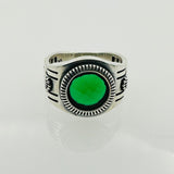 Men's Turkish Turquoise Square Silver Ring - TryAladdin