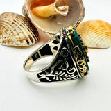 Men's Yemeni Aqeeq Gemstone Ring - TryAladdin