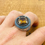 Multi - Color Zultanite Stone Men's Ring - TryAladdin