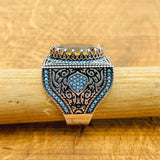 Multi Color Zultanite Stone Men's Ring - TryAladdin