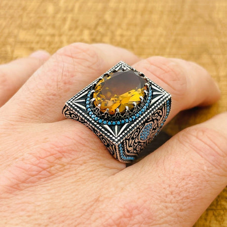 Multi Color Zultanite Stone Men's Ring - TryAladdin