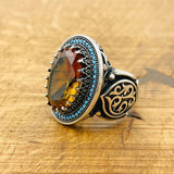 Multi - Color Zultanite Stone Ottoman Men's Ring - TryAladdin