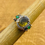 Multi Stone Ring, Sapphire & Zultanite Oval - TryAladdin