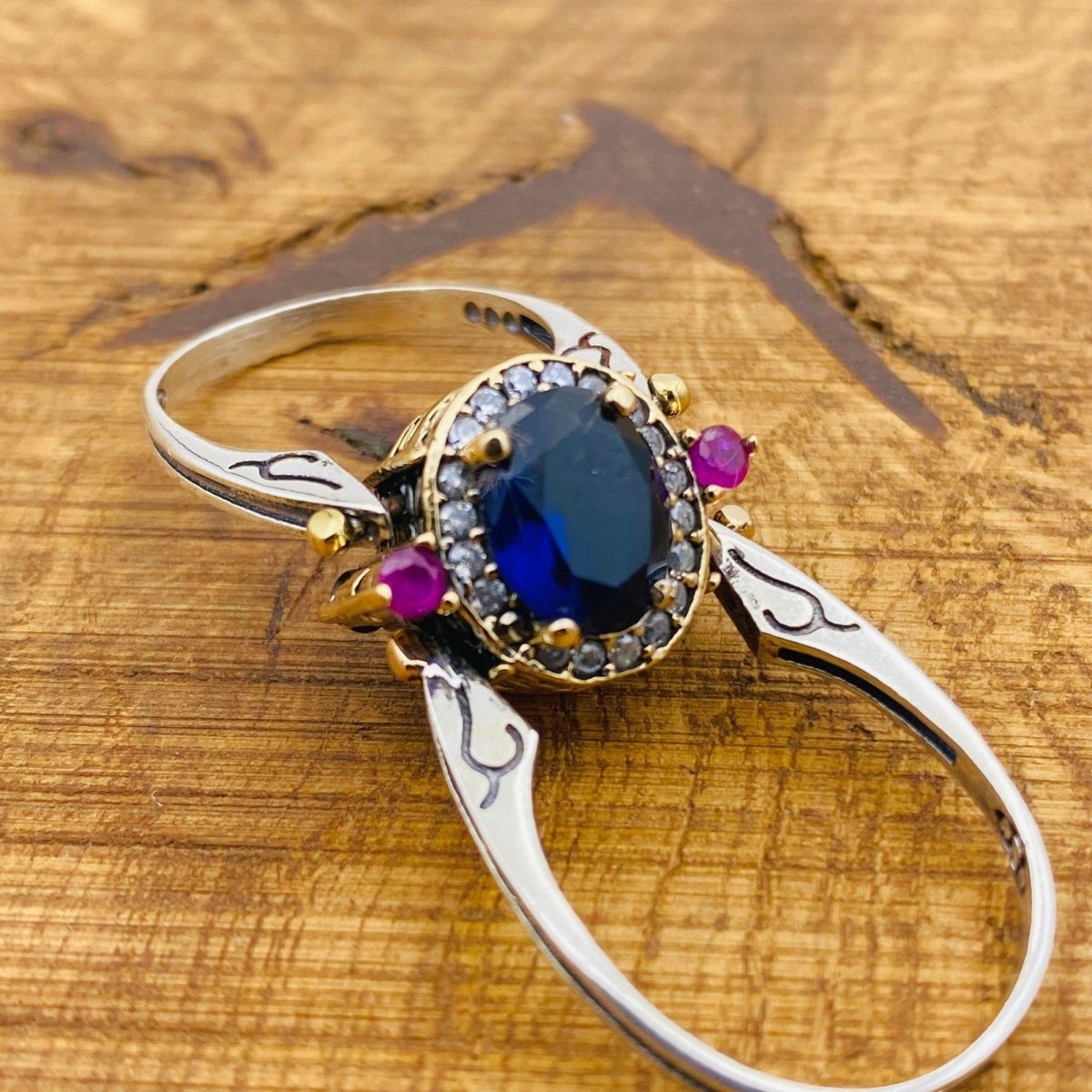 Multi Stone Ring, Sapphire & Zultanite Oval - TryAladdin