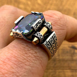 Mystic Topaz Men's Ring Jewelry - TryAladdin