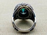 Mystic Topaz Stone Men's Silver Ring - TryAladdin