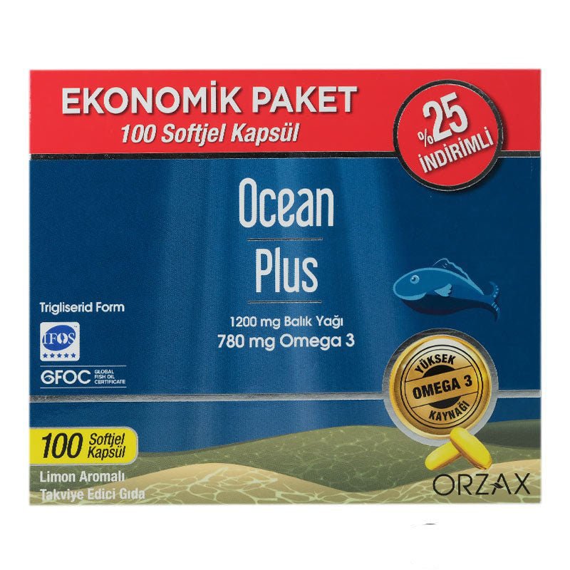 Ocean Plus Omega 3 1200 mg 100 Tablets - TryAladdin