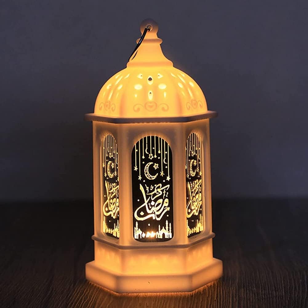 Oval Ramadan Lantern with Ceiling Shades(White) - TryAladdin