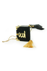 Pearl Prayer Beads and Mini Velvet Quran Gift Set - Black - TryAladdin