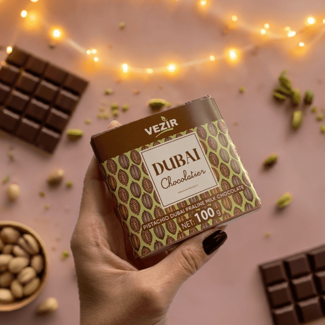 Pistachio Praline Dubai Chocolate Bar – Crispy & Nutty Delight - TryAladdin