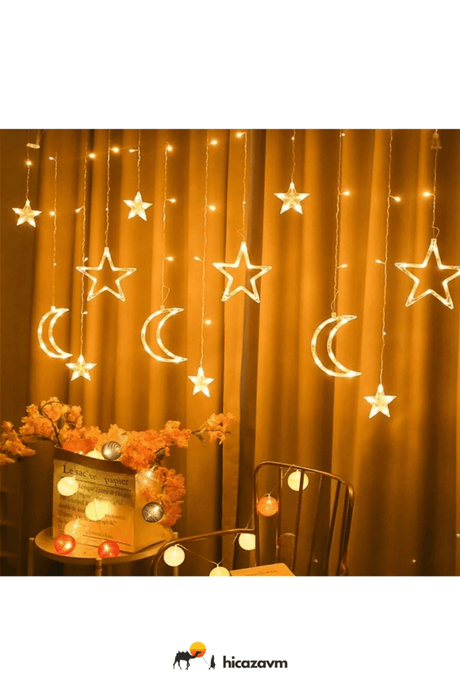 Ramadan Decoration, Moon and Star LED Ornaments - TryAladdin