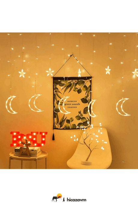 Ramadan Decoration, Moon and Star LED Ornaments - TryAladdin